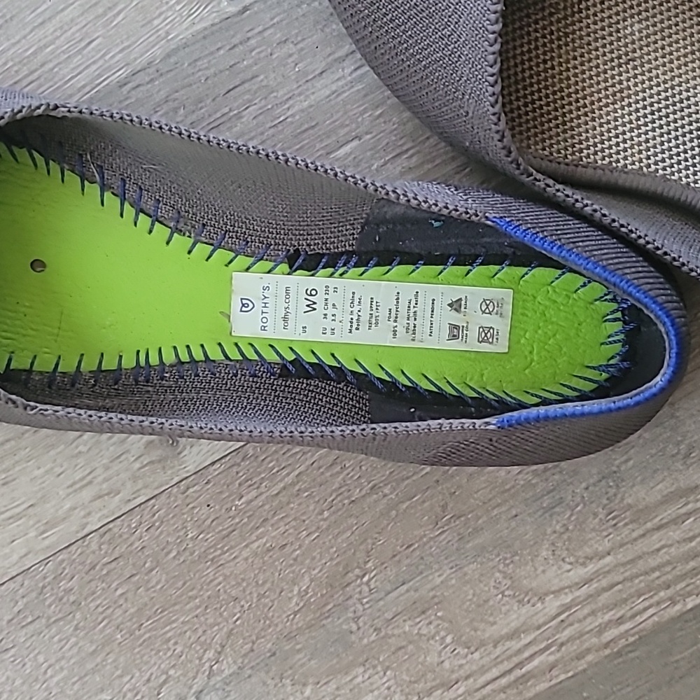 Rothy's Pointed Lounge Loafers Flats in Grey Size 6 Womens - Picture 7 of 7